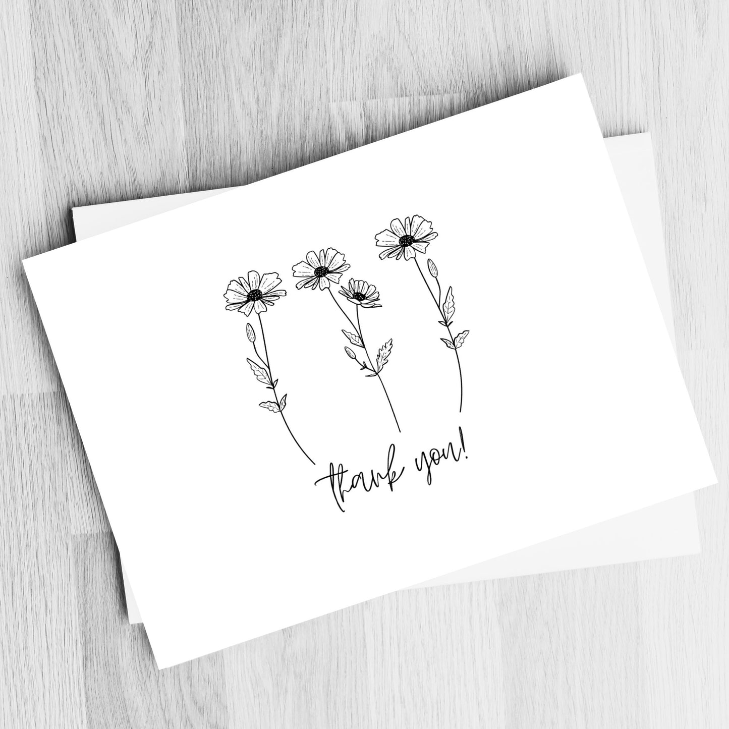 Thank You Black and White A2 Cards Variety Pack Comes With Envelopes Pack of 6