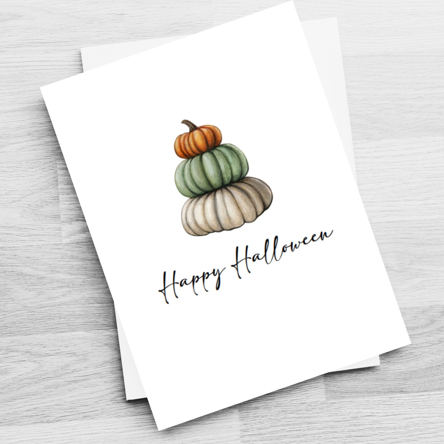 Minimalist Fall Pumpkin A2 Cards Variety Pack Comes With Envelopes Pack of 6