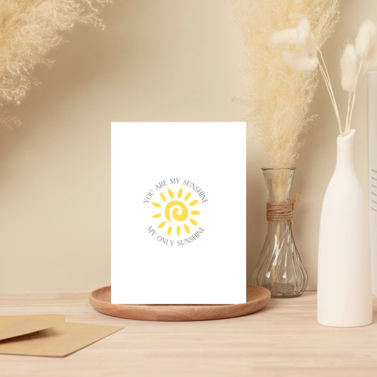 You Are My Sunshine A2 Cards Comes With Envelopes Pack of 6
