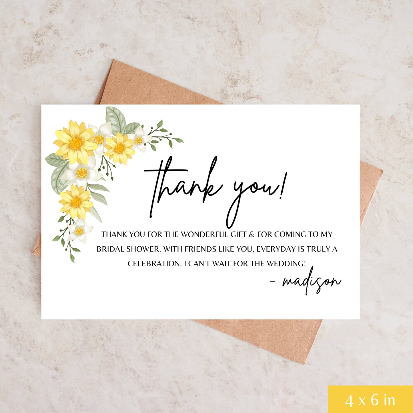Yellow Floral Bridal Shower Bundle Fully Editable Customizable Bridal Shower Templates Instant Download Easy To Use