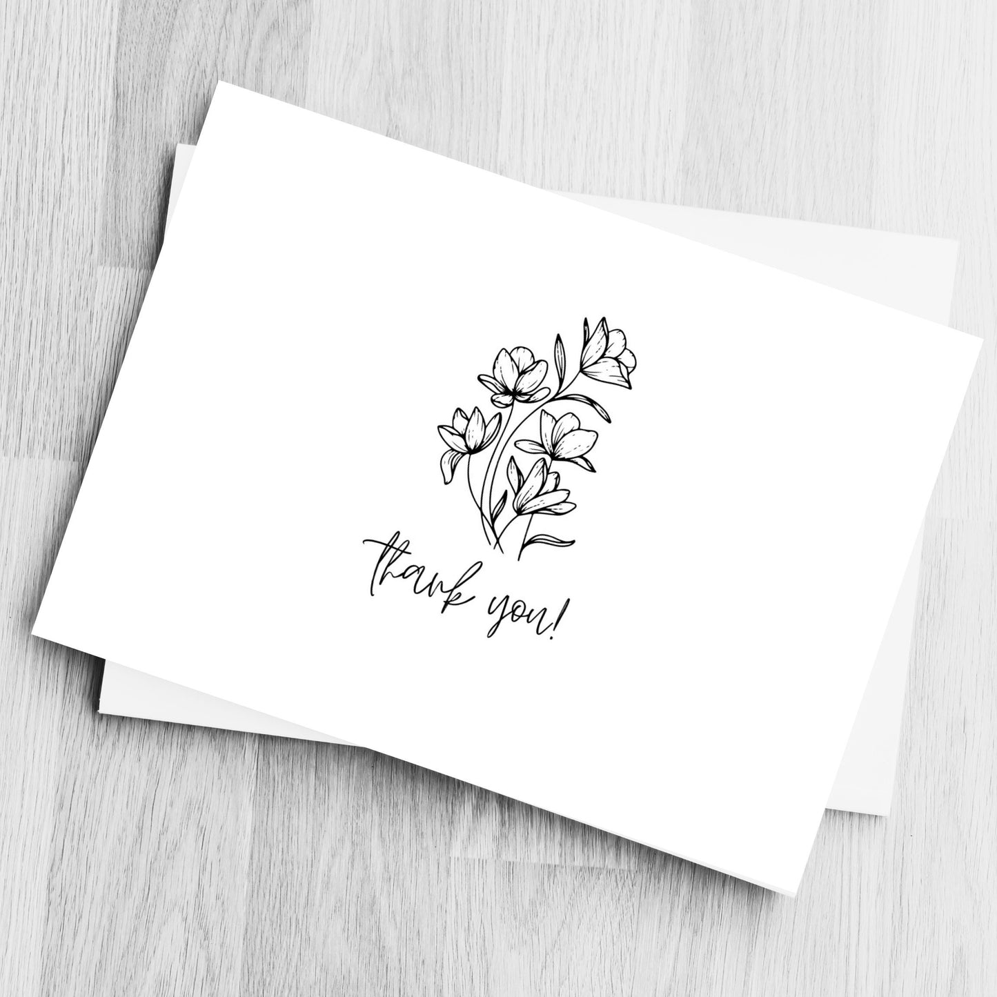 Thank You Black and White A2 Cards Variety Pack Comes With Envelopes Pack of 6