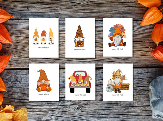 Gnome Sweet Gnome Themed A2 Cards Variety Pack Comes With Envelopes Pack of 6