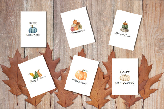 Minimalist Fall Pumpkin A2 Cards Variety Pack Comes With Envelopes Pack of 6