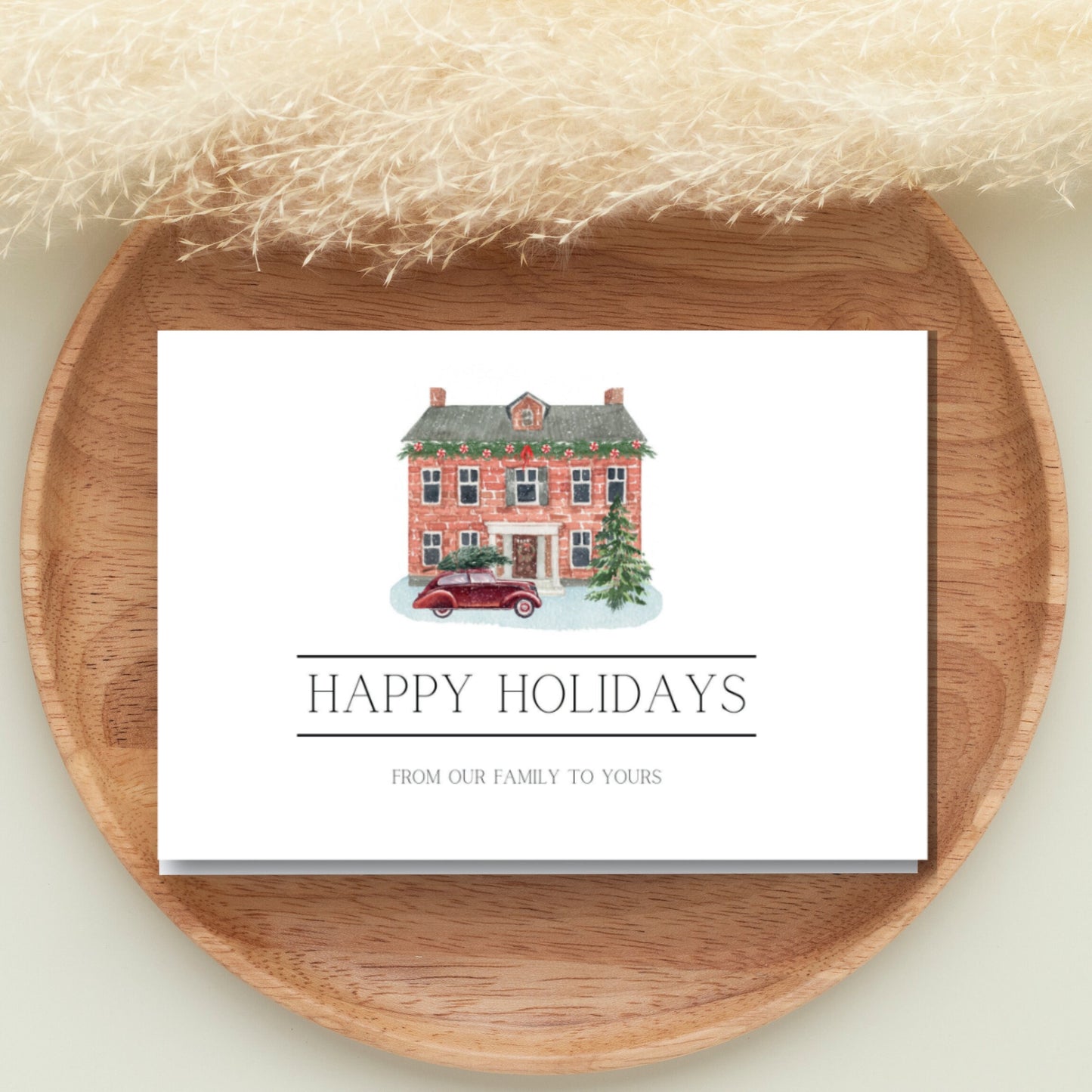 Simplistic Happy Holidays A2 Card Pack Comes With Envelopes Pack of 10