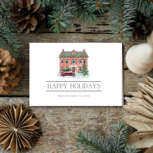 Simplistic Happy Holidays A2 Card Pack Comes With Envelopes Pack of 10